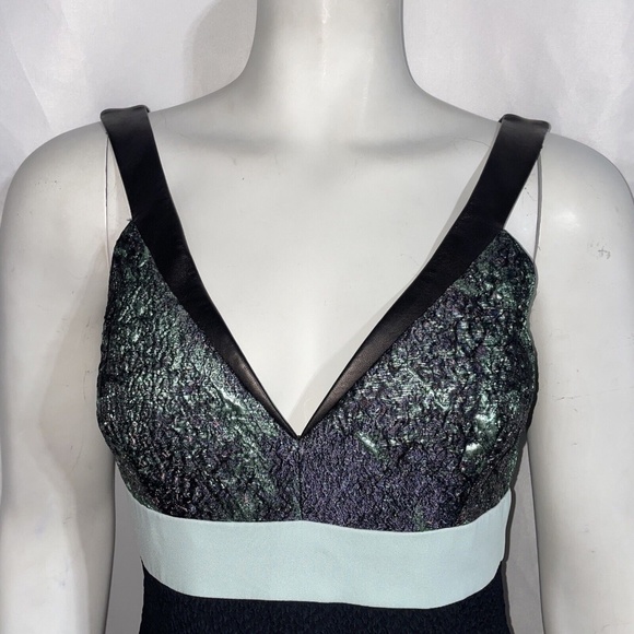 J Mendel V Neck Party Cocktail Mini Dress Black Size XS - Picture 2 of 8